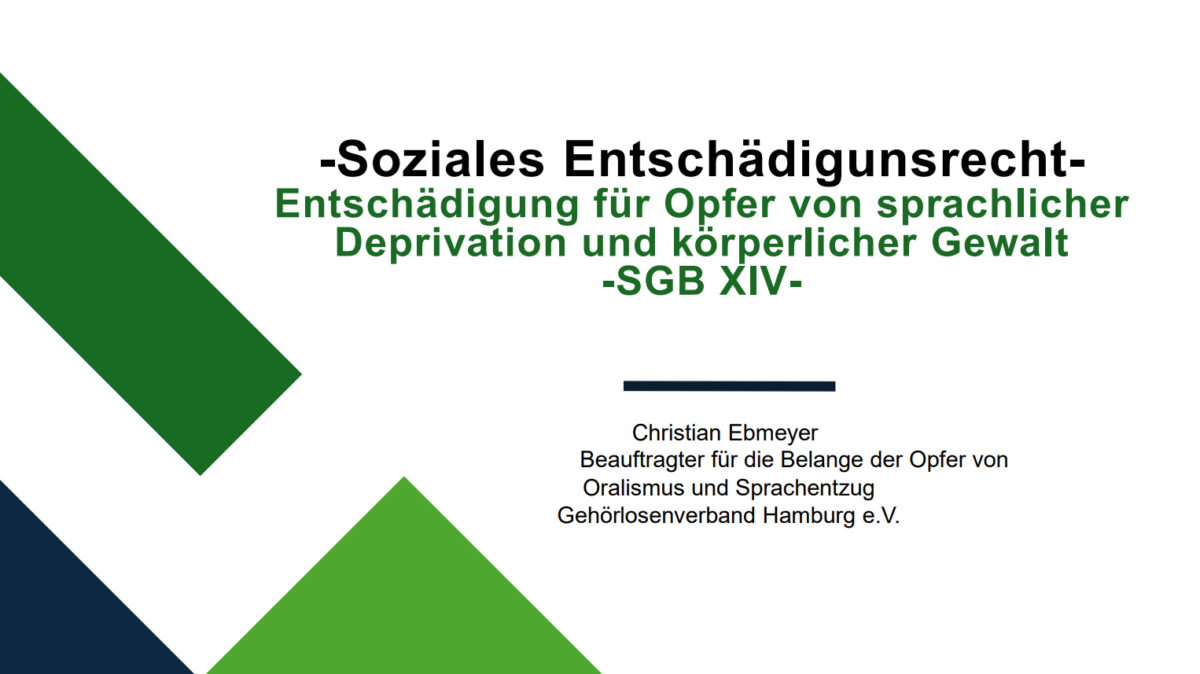 Zoom-Veranstaltung „Unterdrückung der Gebärdensprache“ mit Christian Ebmeyer